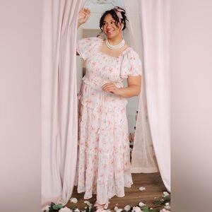 Ivy City Co Pink Floral Maxi Dress